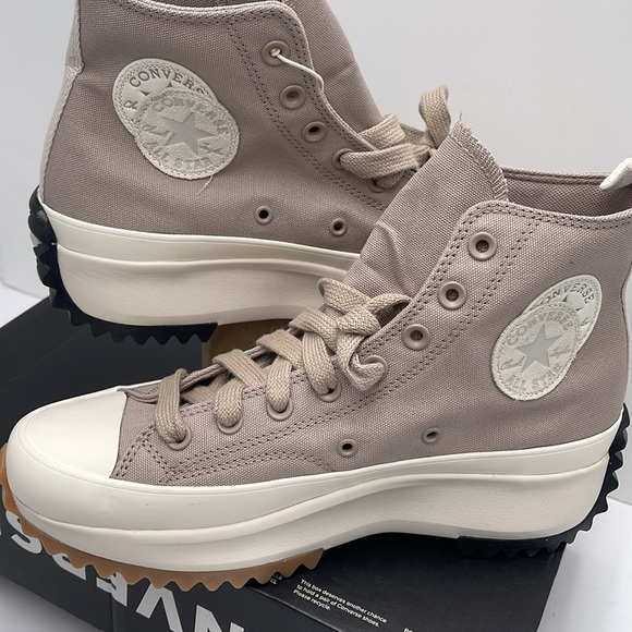Converse WMNS RUN STAR HIKE HI WONDER STONE/EGRET/BLACK A08706C Platforms Snkrs - Picture 10 of 16
